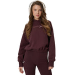 4F Women's sweatshirt F2175 dark 80S barna kapucnis pulóver 4FWSS26TSWSF217580S