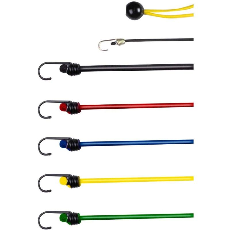 Dunlop Luggage Securing Rubber Straps Hooks 18 Pcs fekete kiegészítő GSP-496962