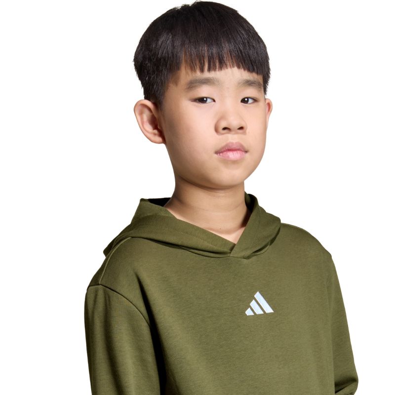 adidas Essentials Hoodie 225 olive KS0367 128 cm kapucnis pulóver