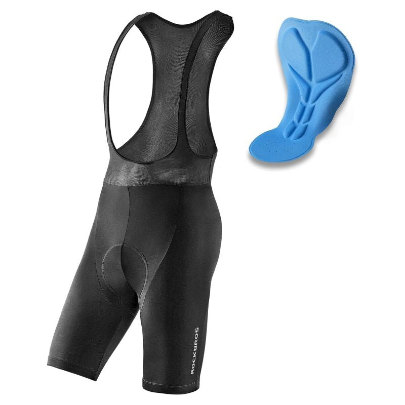 Rockbros bib with insert - black fekete short