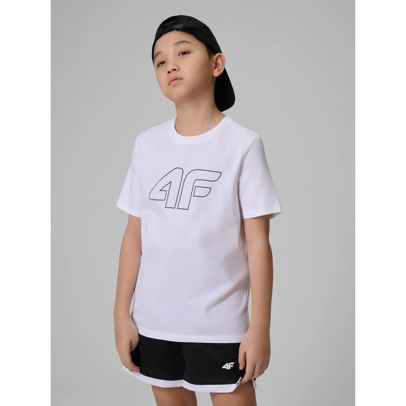 Boy's regular printed T-shirt 4F 4FJRSS26TTSHM3599-10S clothing