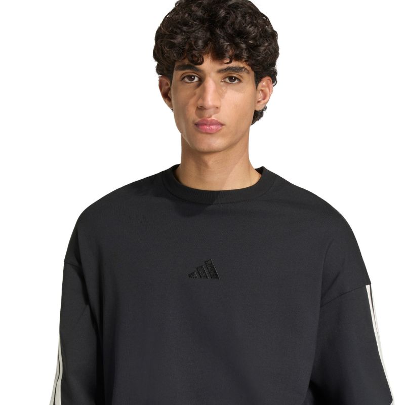 Adidas Men's Kit 3-Stripes Long Sleeve T-shirt Black fekete hosszú ujjú póló KF2427