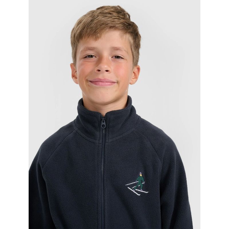 4FWarm fleece with stand-up collar for boys 4F 4FJRAW25TFLEM438-31S pulóver