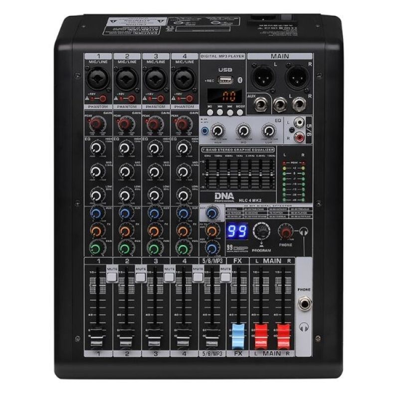 DNA HLC 4 MK2 - Analog Mixer with USB, MP3, Bluetooth, Phantom, DSP Processor görkorcsolya