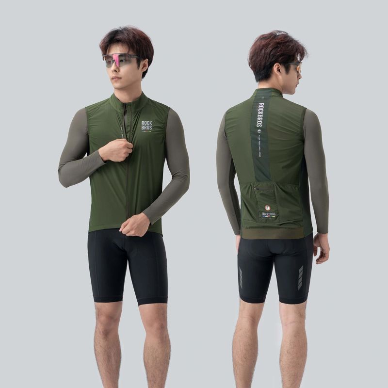 Rockbros ROAD TO SKY men's lightweight breathable cycling vest L - green l \ zielony vests