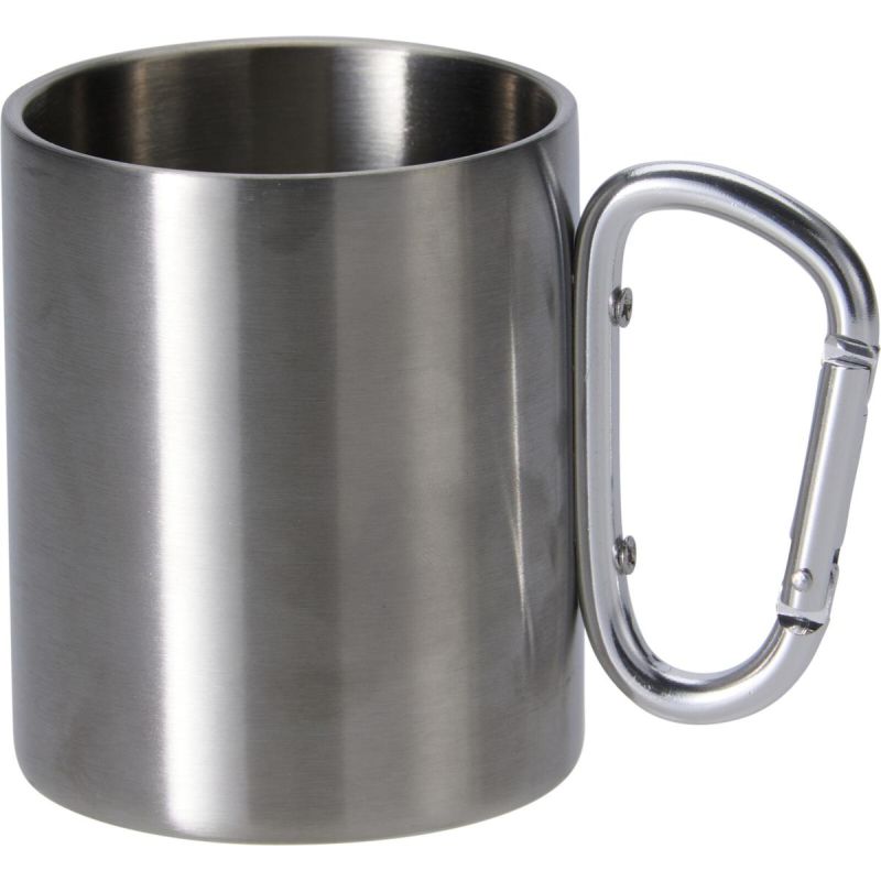 500ml Travel Mug With Carabiner, Stainless Steel, Redcliffs