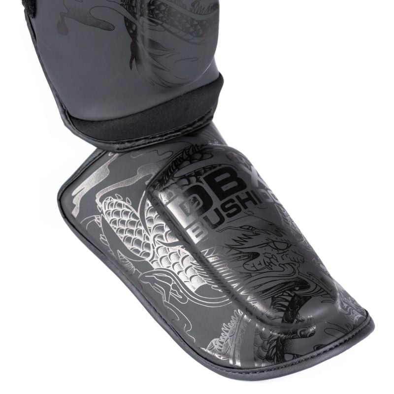 DBX Bushido Black Dragon Shin Guards | fekete sípcsontvédő SP-10BlackDragon