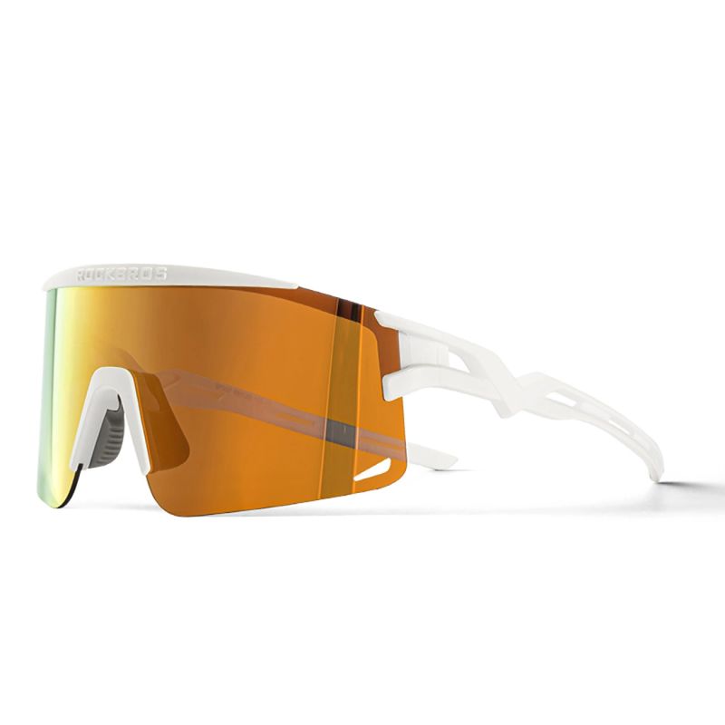 Rockbros Photochromic Cycling Glasses with UV Protection and Corrective Insert – White biały glasses, training equipment