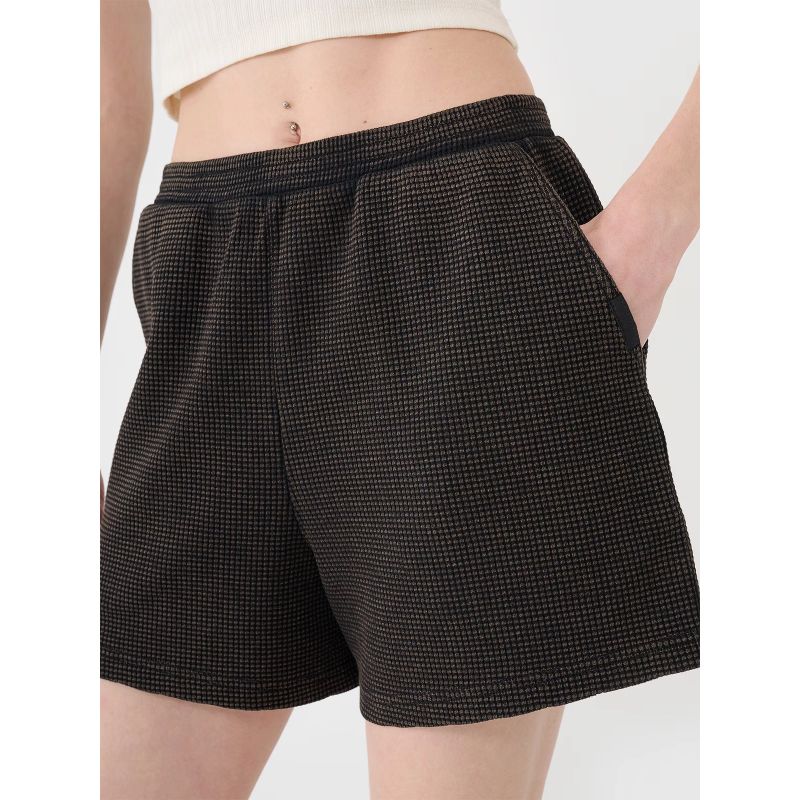 Women's casual waffle knit 4F 4FRSS25TSHOF699-20S short