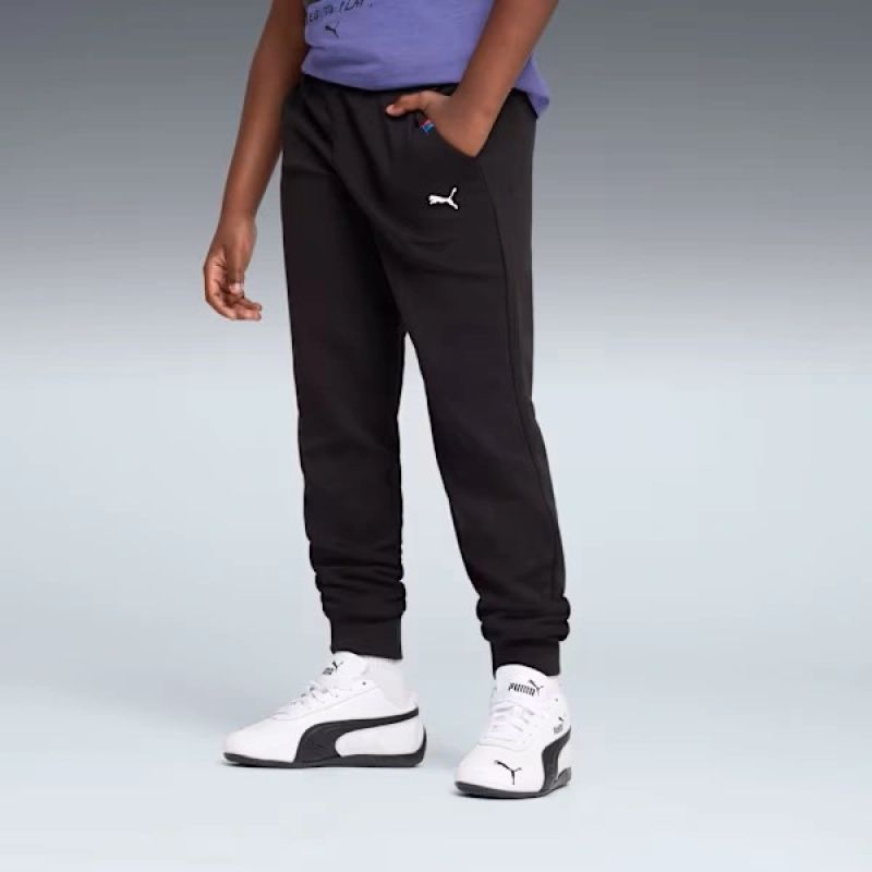 Puma BMW MMS Kids' Sweatpants Black Comfortable Sporty Style fekete melegítőnadrág