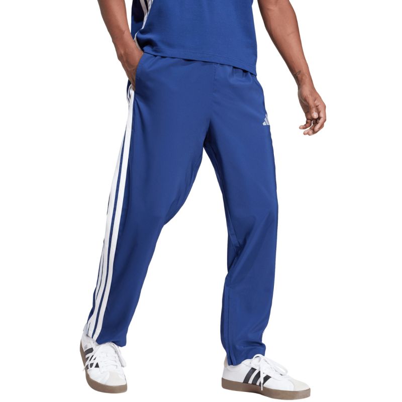 Men's adidas Essentials 3-Stripes Stanford Open Hem Blue JE6400 kék nadrág