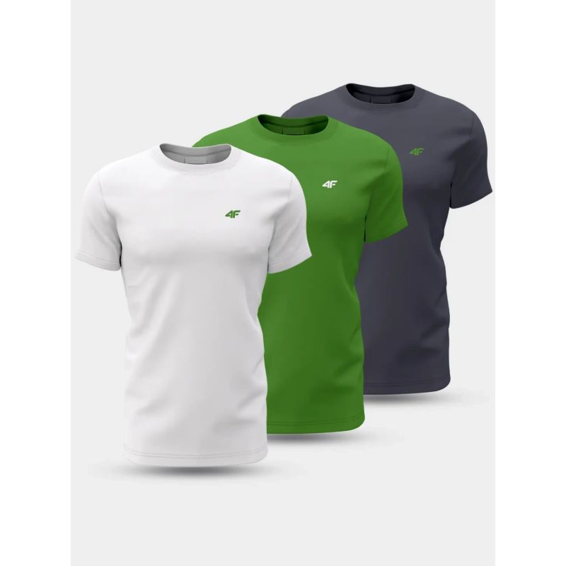 4f T-shirt M 4FWSS24TTSHM1895-90S 3 pack póló