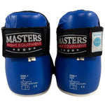 MASTERS FIGHT EQUIPMENT OSK-1 leather foot protectors (WAKO APPROVED) piros védőfelszerelés 03041-02M