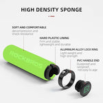 Rockbros sponge bicycle handlebar grips - green and black