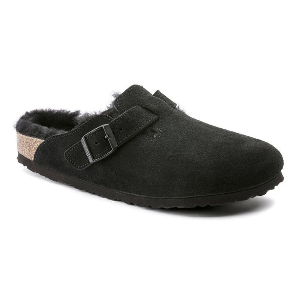 Birkenstock Boston Shearling Black Women's Wool Insulated Clogs in Suede Leather Narrow (0259883) Kiegészítő