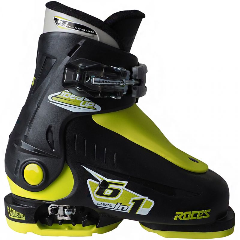 Roces Idea Up Ski Boots Black and Lime Jr 450490 18 Cipő