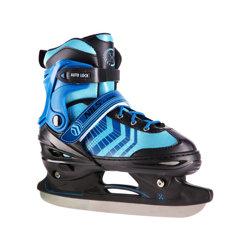 NH18192A 4in1 BLACK-BLUE SIZE L(39-43) ROLLER SKATES WITH HOCKEY SLEEVE NILS EXTREME kék görkorcsolya