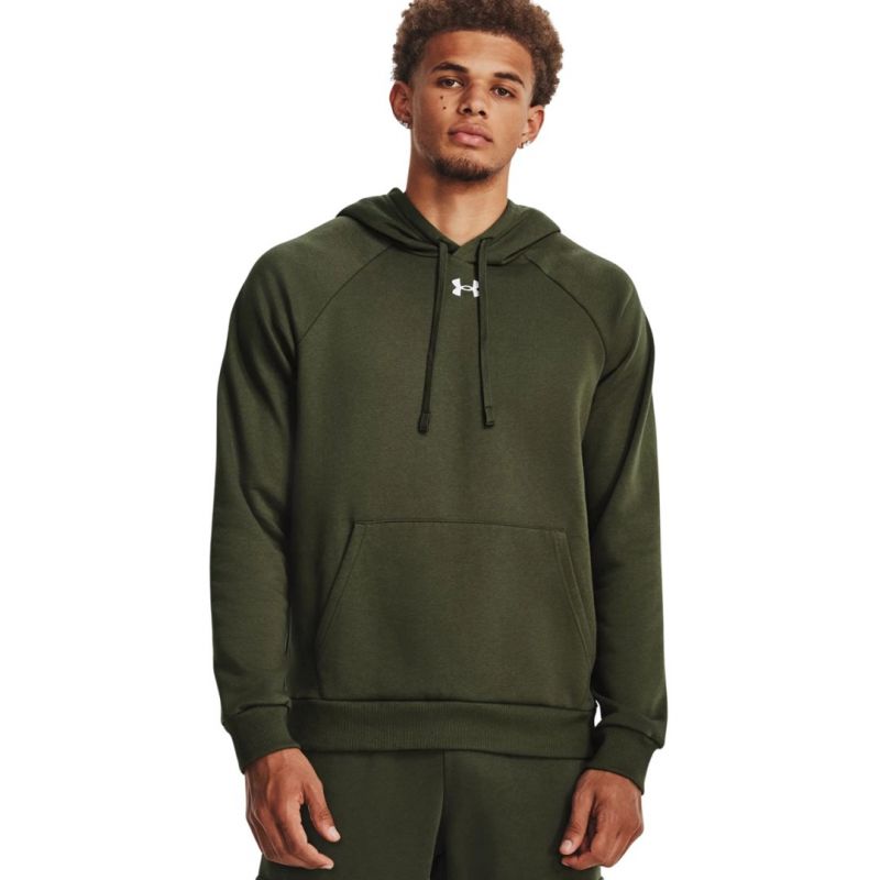 Under Armour Men’s Rival Fleece Hoodie 1379757 390 oliva férfi kapucnis pulóver 143588XL