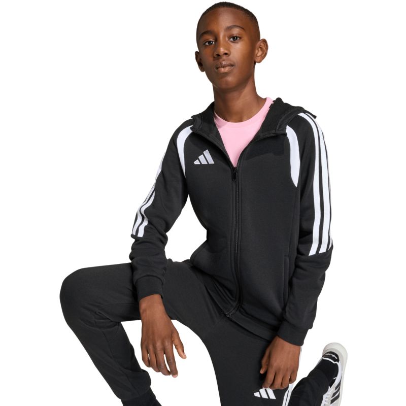 adidas Tiro 26 League Sweat Full Zip Hoodie for Kids Black KF3324 104cm kapucnis pulóver