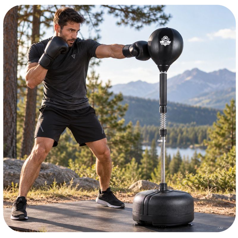 DBX Bushido Standing boxing for adults, adjustable, reflex | fekete labda TLS-NK