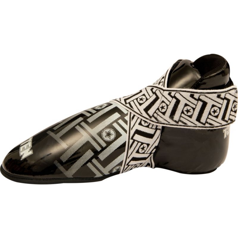 TOP TEN OSTT-PU "SUPERLIGHT PRISM" Foot Protectors (WAKO APPROVED) czerwony+m protectors and knee pads