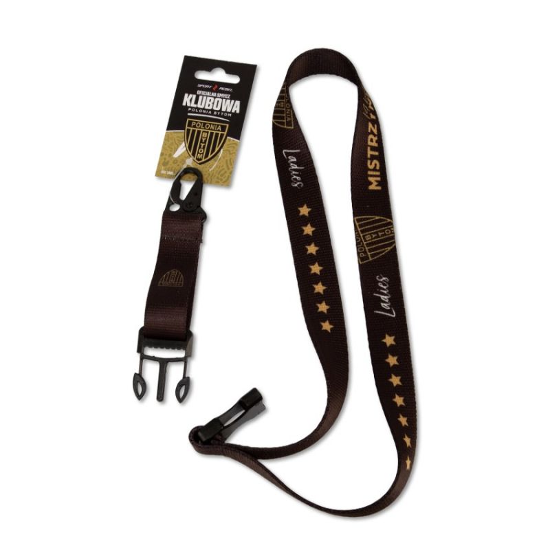 Inny Polonia Bytom Premium Lanyard SREBBSP-SMYCZ Rajongói termék fekete