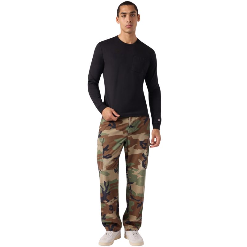 Champion LS Tee Men's T-Shirt Black 222507 KK001 fekete férfi póló 222507KK001