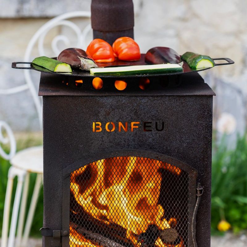 BonFeu BonCarré Garden Fireplace Black fekete hátizsák
