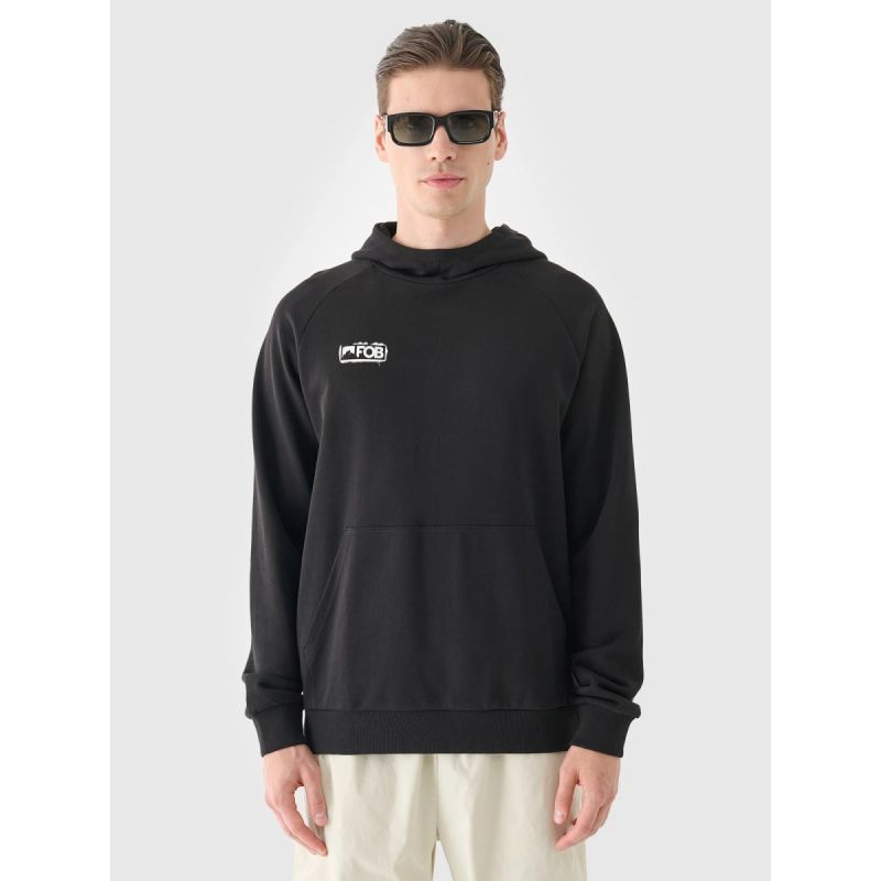 Men's sweatshirt with hood, open, 4F 4FRAW24TSWSM2072-20S kapucnis pulóver