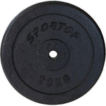 Enero Black Cast Iron Load 20 Kg Fit ø26.5 fekete weight, strength training equipment, training equipment