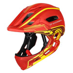 Wozinsky Kids' Full Face Bike Helmet with USB Rear Light S - Red and Yellow czerwony || żółty védőfelszerelés HT-27N-199813
