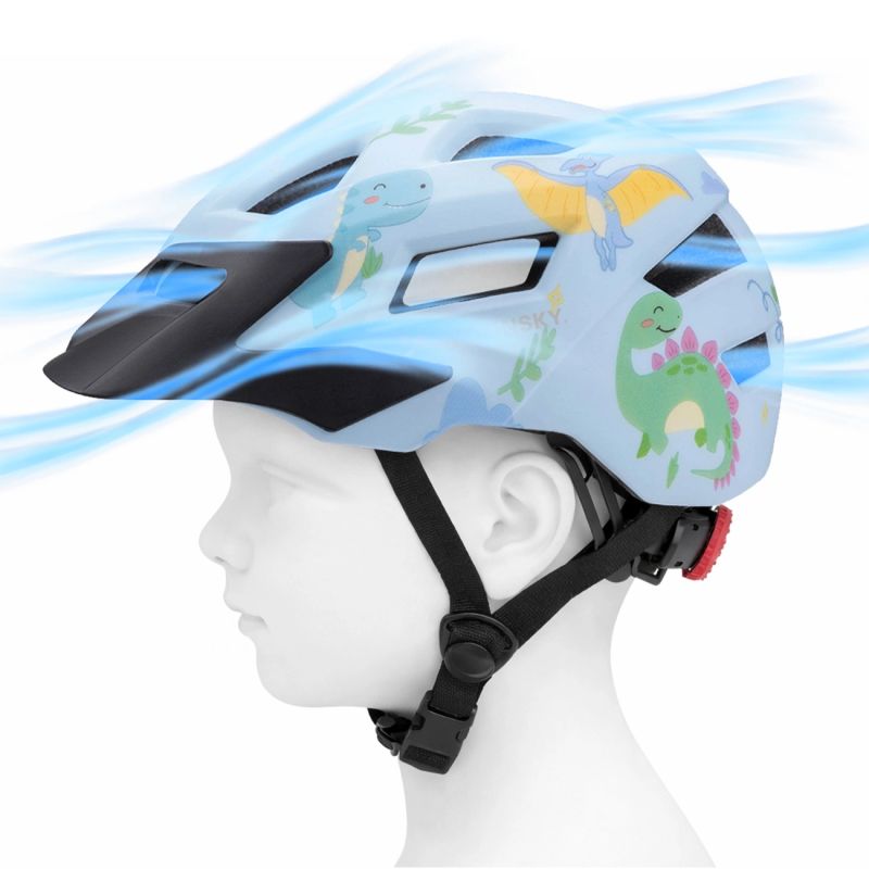 Wozinsky Children's MTB Bike Helmet with Detachable Visor S - Light Blue 52-56 cm \ jasnoniebieski védőfelszerelés HT-45R-199827