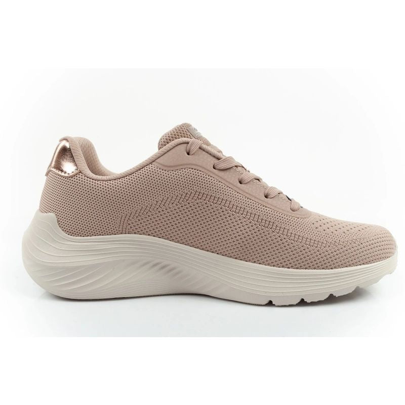 Skechers women's sports Bobs Squad Waves beige light fashionable bézs utcai cipő