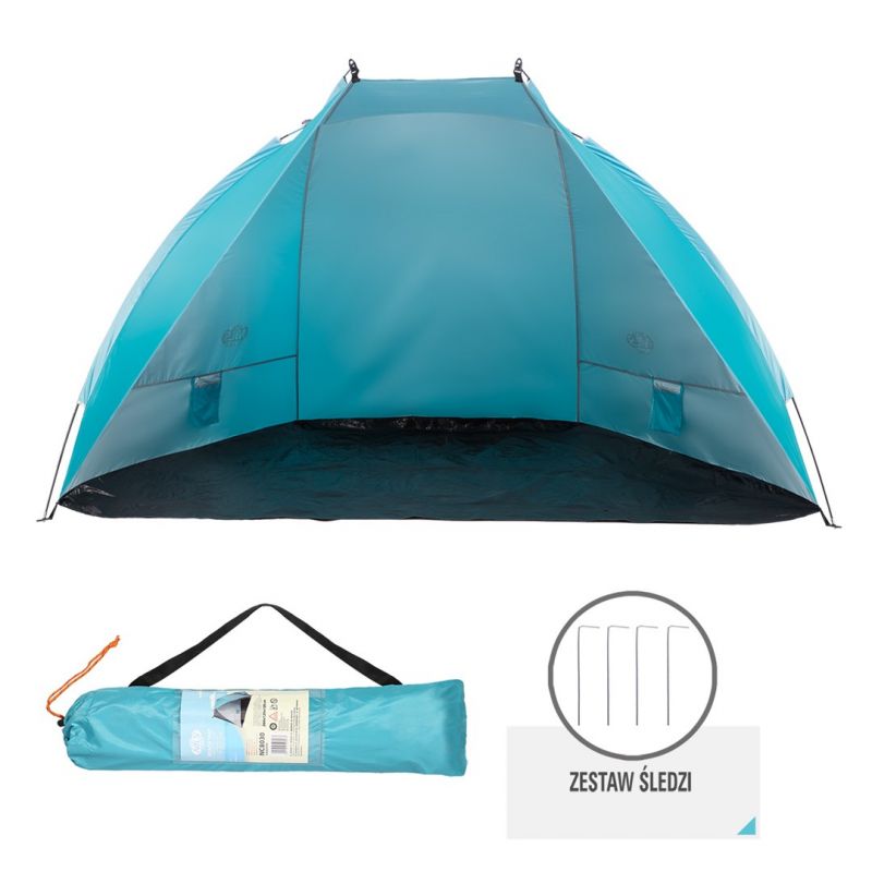 NILS CAMP NC8030 beach tent turquoise 260x120x120 cm türkiz hátizsák