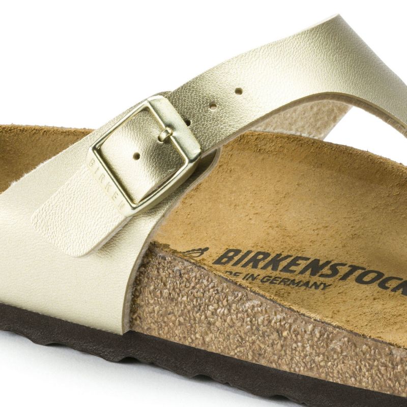 Birkenstock Gizeh Birko-Flor Gold women's flip-flops narrow (1016109) general