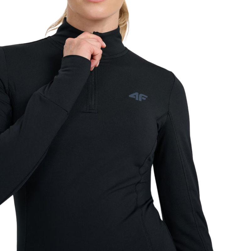 4f Women's thermal sweatshirt F098 deep black 4FWAW25UBRUF098 20S Kiegészítő