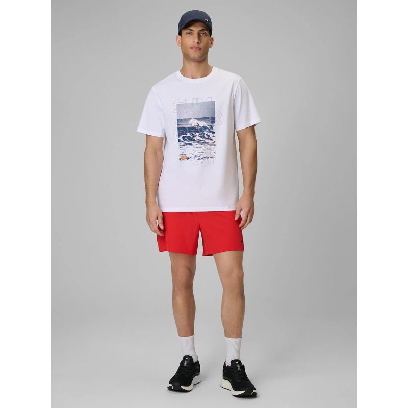 4F Men's regular printed T-shirt 3xl póló 4FWSS26TTSHM2783-10S