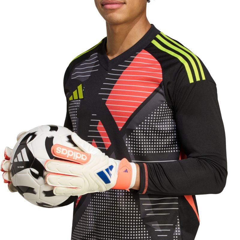adidas Copa Glove Club goalkeeper gloves white and orange JN5339 Kiegészítő