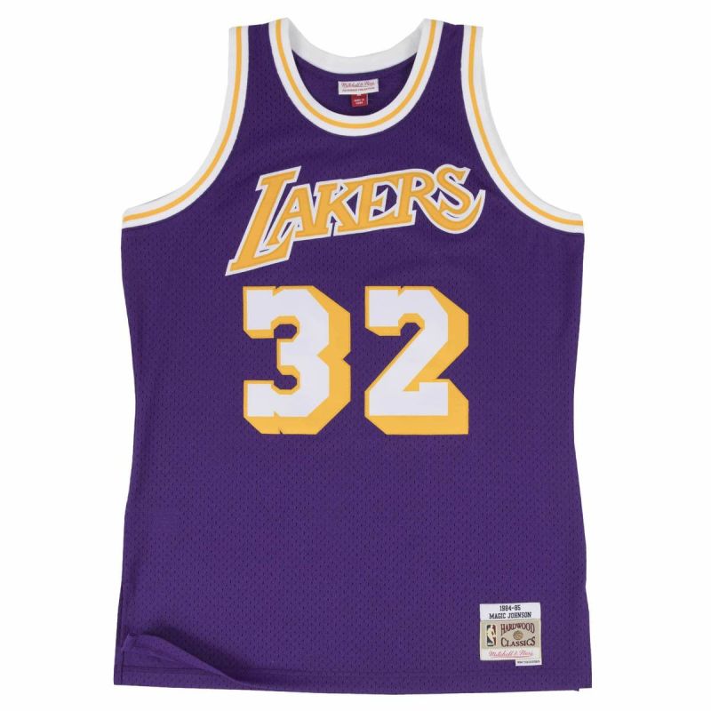 Mitchell & Ness Swingman Jersey NBA LA Los Angeles Lakers Magic Johnson - SMJYGS18176-LALPURP84EJH mez