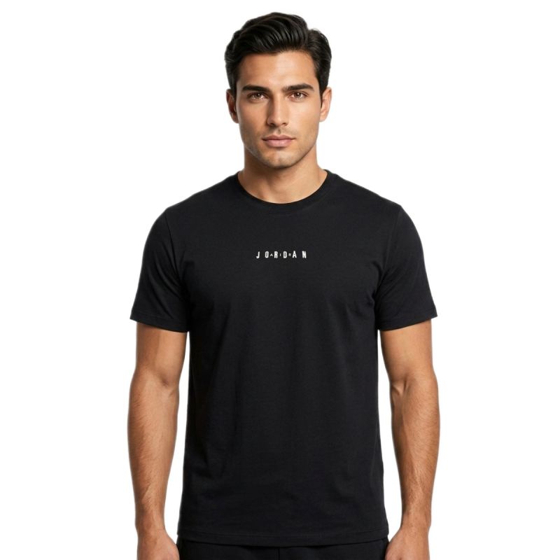 AIR Jordan Jumpman Embroidered Air Crew Men's T-shirt Black - fekete póló