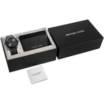 Michael Kors Men's Watch + Card Case + BOX fekete cases, watches
