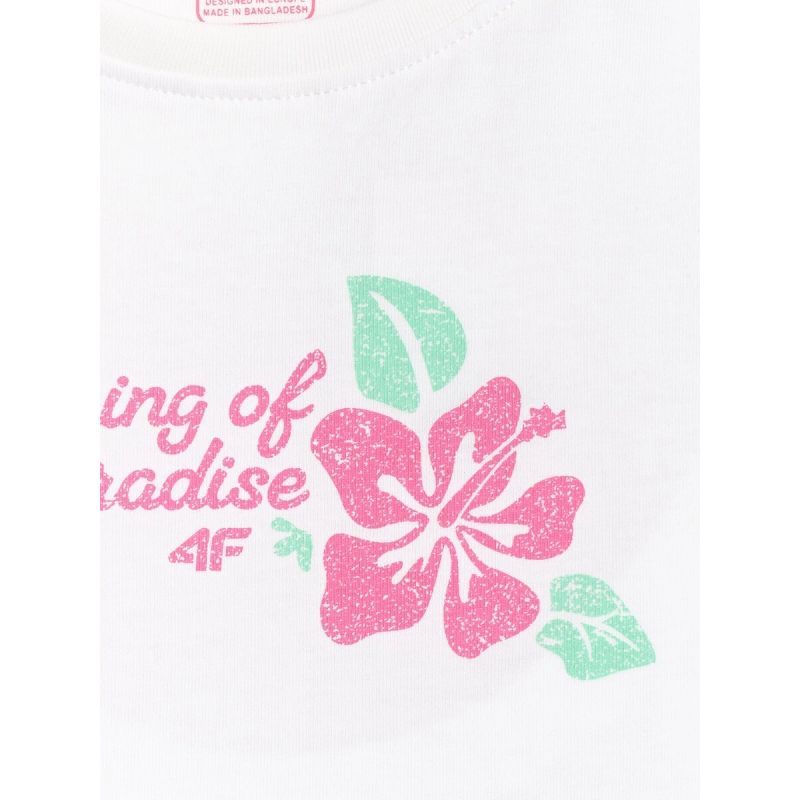 4F Girls' sleeveless T-shirt with print póló