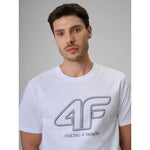4F Men's regular T-shirt with logo póló