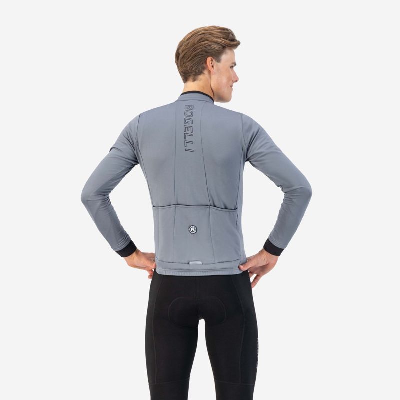 Rogelli ESSENTIAL long sleeve t-shirt graphite 2XL grafit póló
