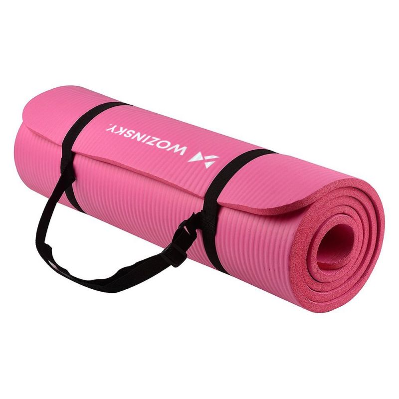 Wozinsky exercise mat 181 x 63 x 0.9 cm thick gymnastic yoga mat pink różowy jóga matrac 5907769300417-63707