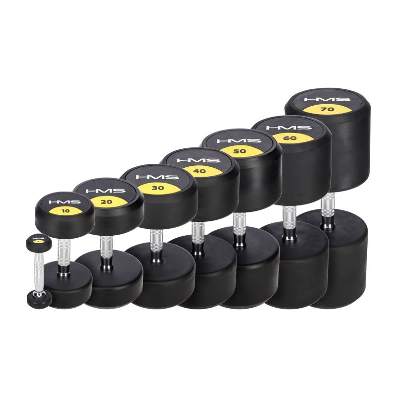 HMS Rubber-coated dumbbell 9kg HG PRO súlyzó 17-66-152