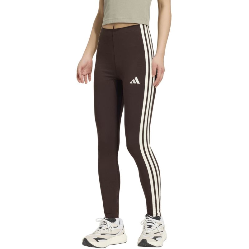 Adidas Women's Essentials 3-Stripes Brown 2xs leggings KS6286