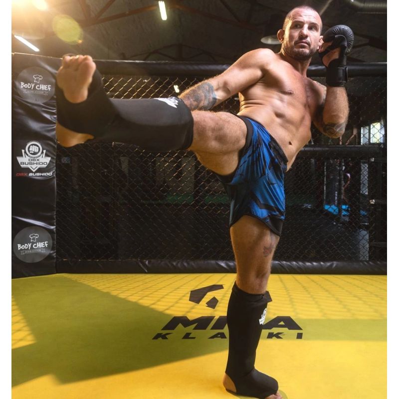 DBX Bushido Flexible Shin Guards - Shinrage Black fekete protectors and knee pads