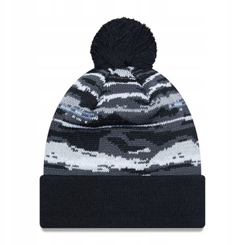 New Era Tottenham Hotspur FC Black Bobble Knit Beanie Hat - uniwersalny kötött sapka