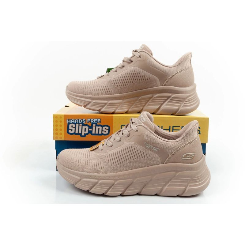 Skechers women's sports Bobs B Flex SLIP-INS beige comfortable bézs utcai cipő
